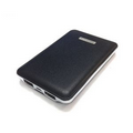 Black color Dual Port Designer Leather Textured 5000 mAh Power Bank